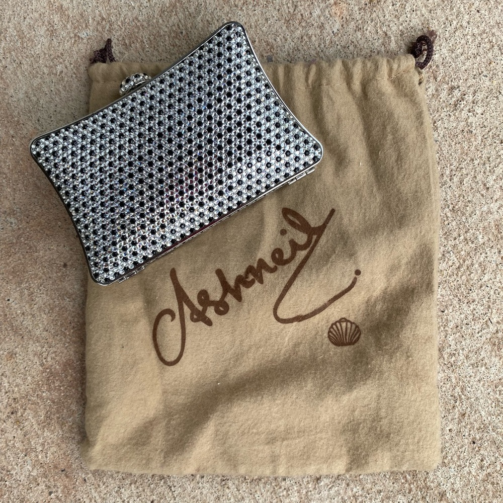 Rhinestone evening clutch.